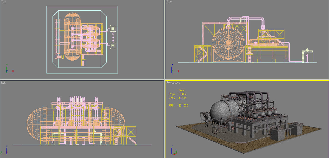 Industrial Silo 02 Low-poly 3D model_16