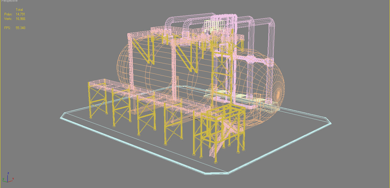 Industrial Silo 04 Low-poly 3D model_15