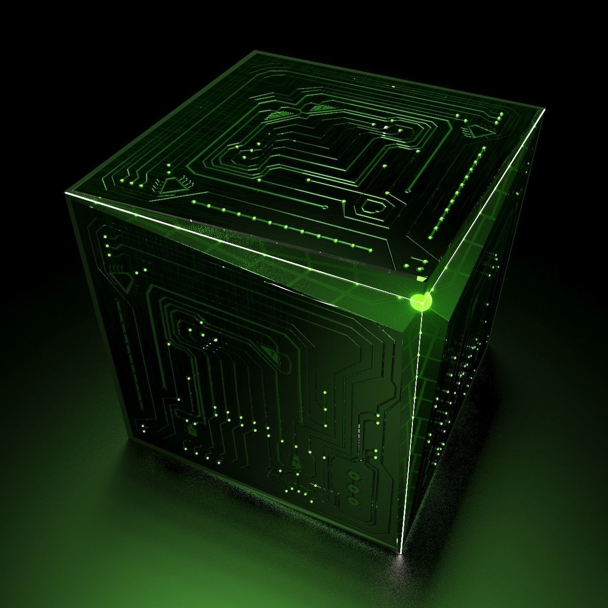 Alien Cube 3D model_2