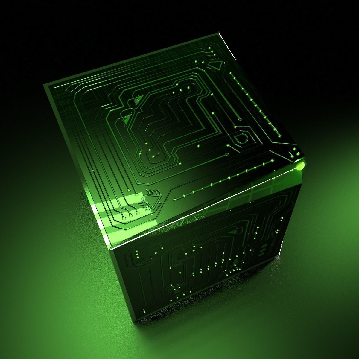 Alien Cube 3D model_4