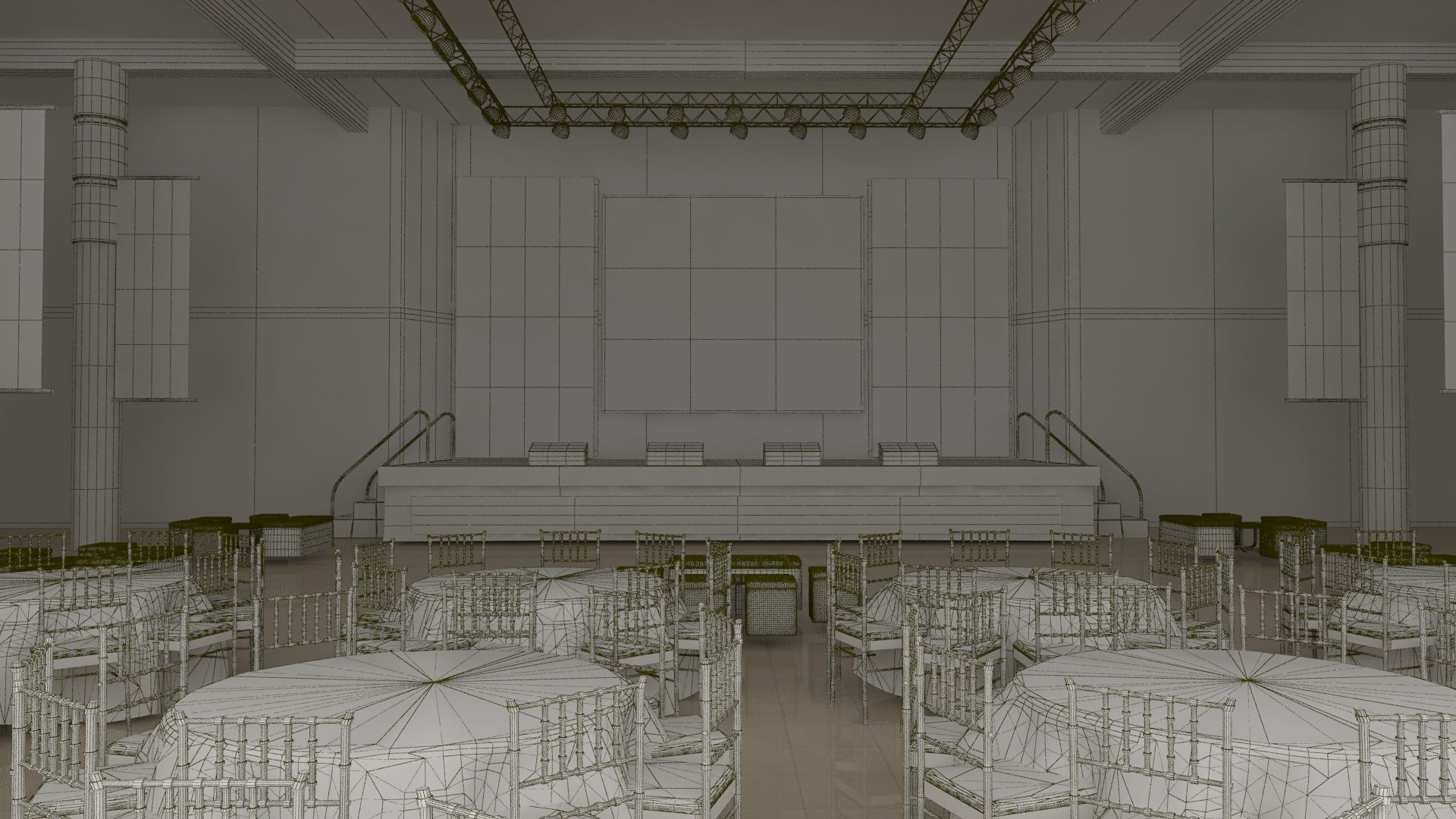 Hotel Event  3D model_6