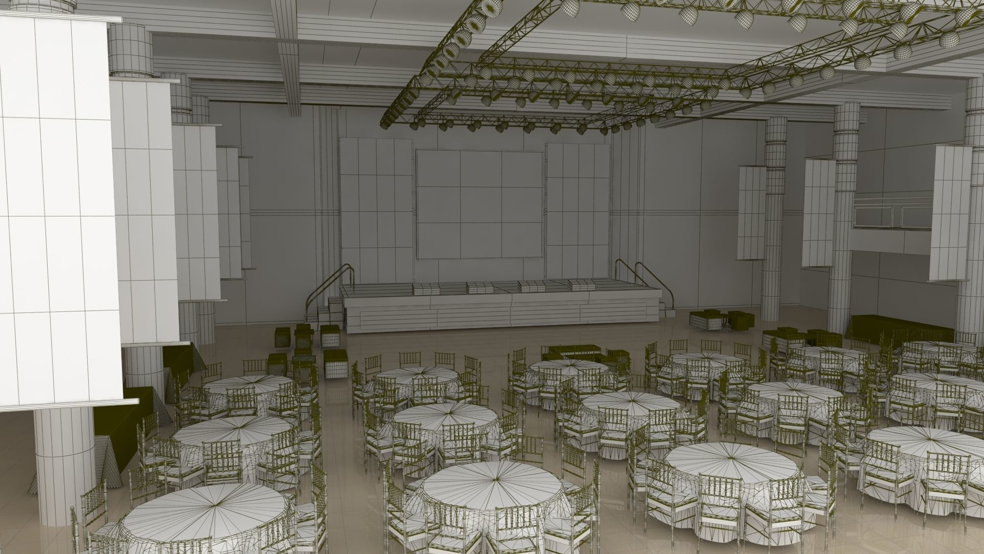 Hotel Event  3D model_5