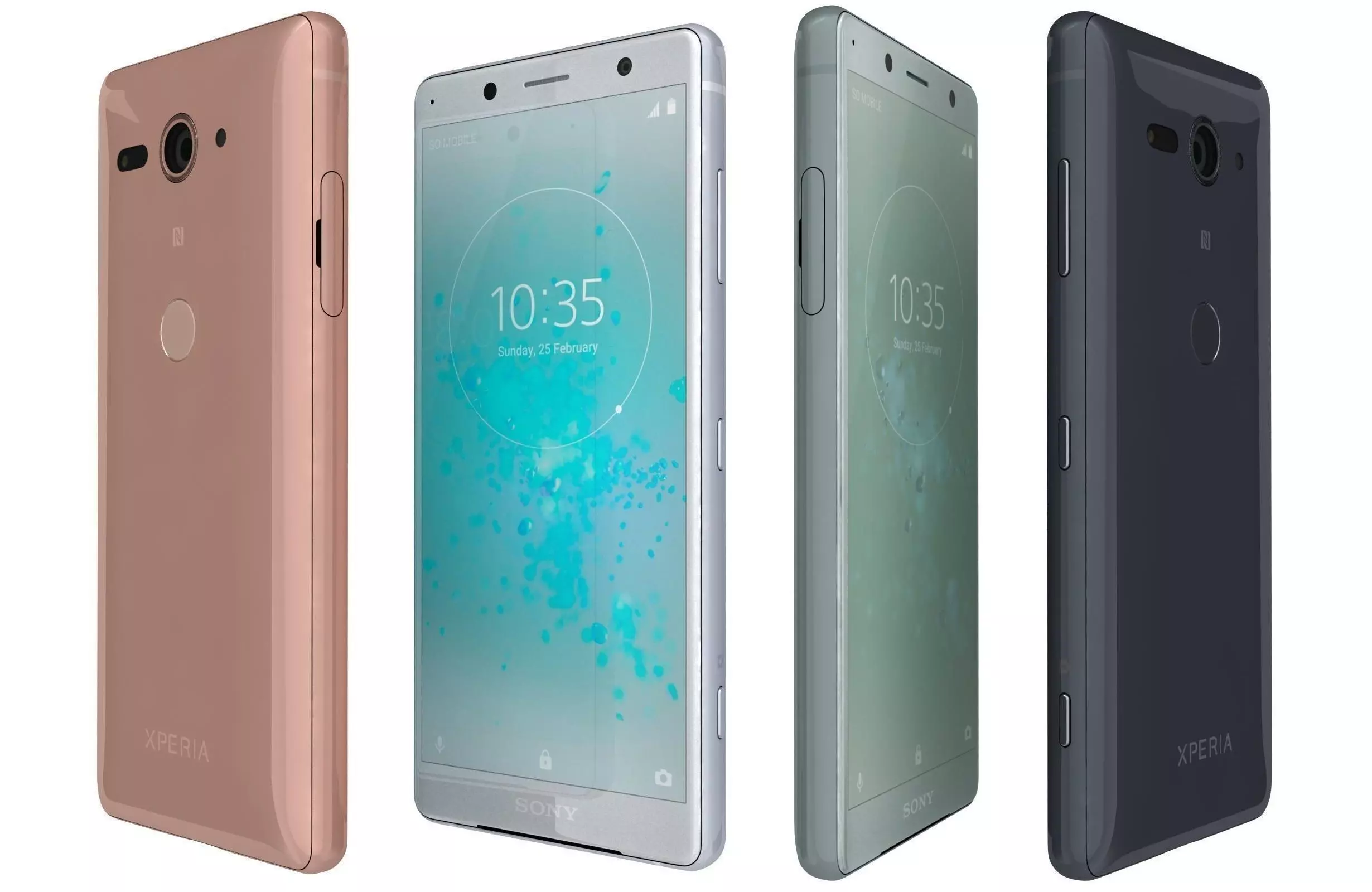 Sony Xperia XZ2 Compact All Colors 3D model_0
