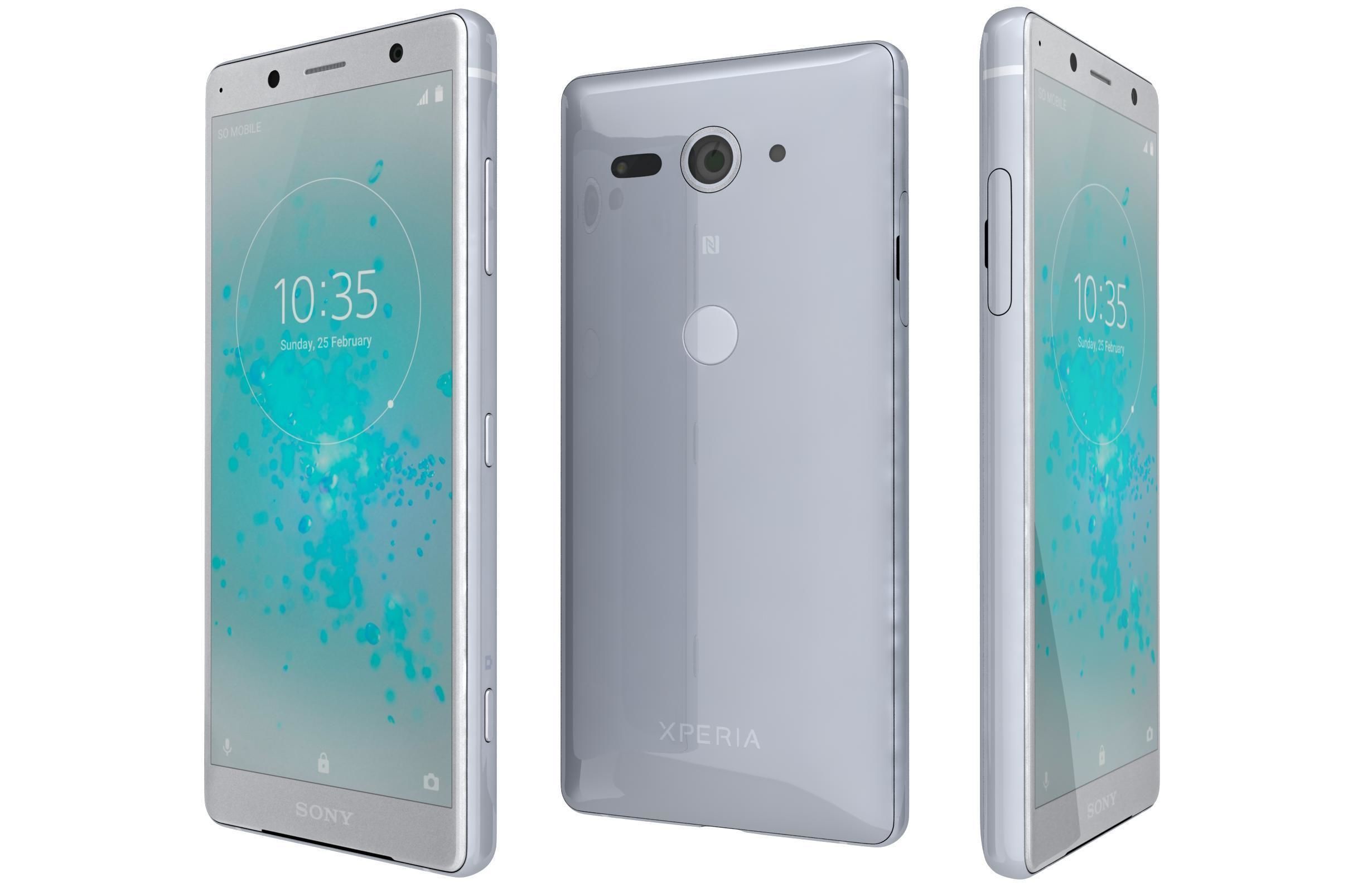 Sony Xperia XZ2 Compact All Colors 3D model_3