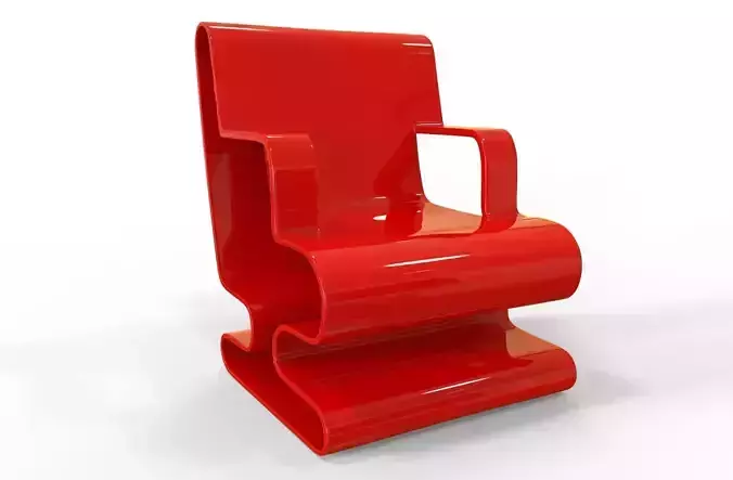 chair in shape of swivel Free 3D model