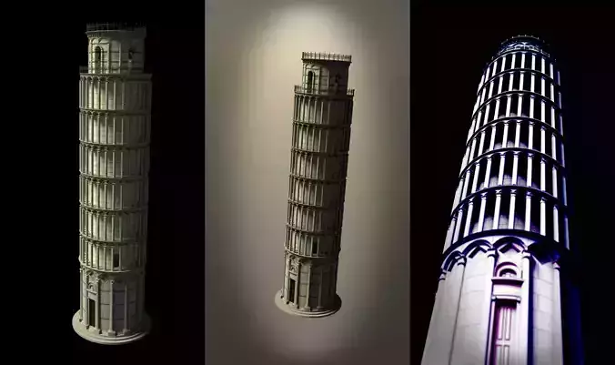Leaning tower of Pisa 3D model