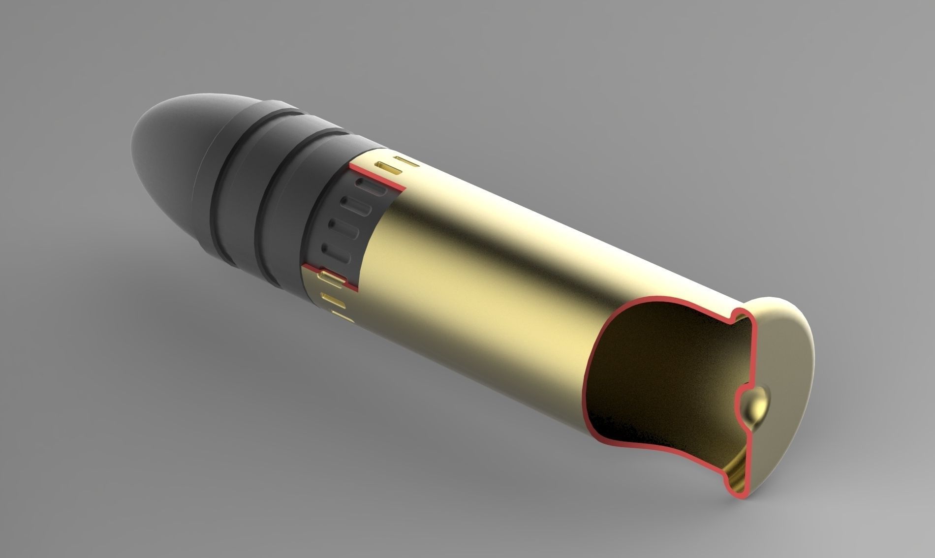 22cal bullet Free 3D model_1