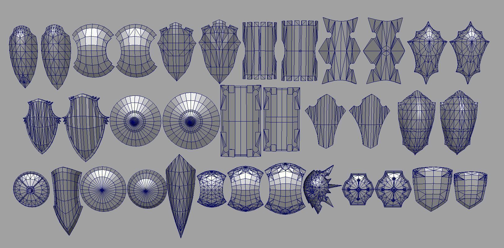 shield shields from legend of zelda Low-poly 3D model_2
