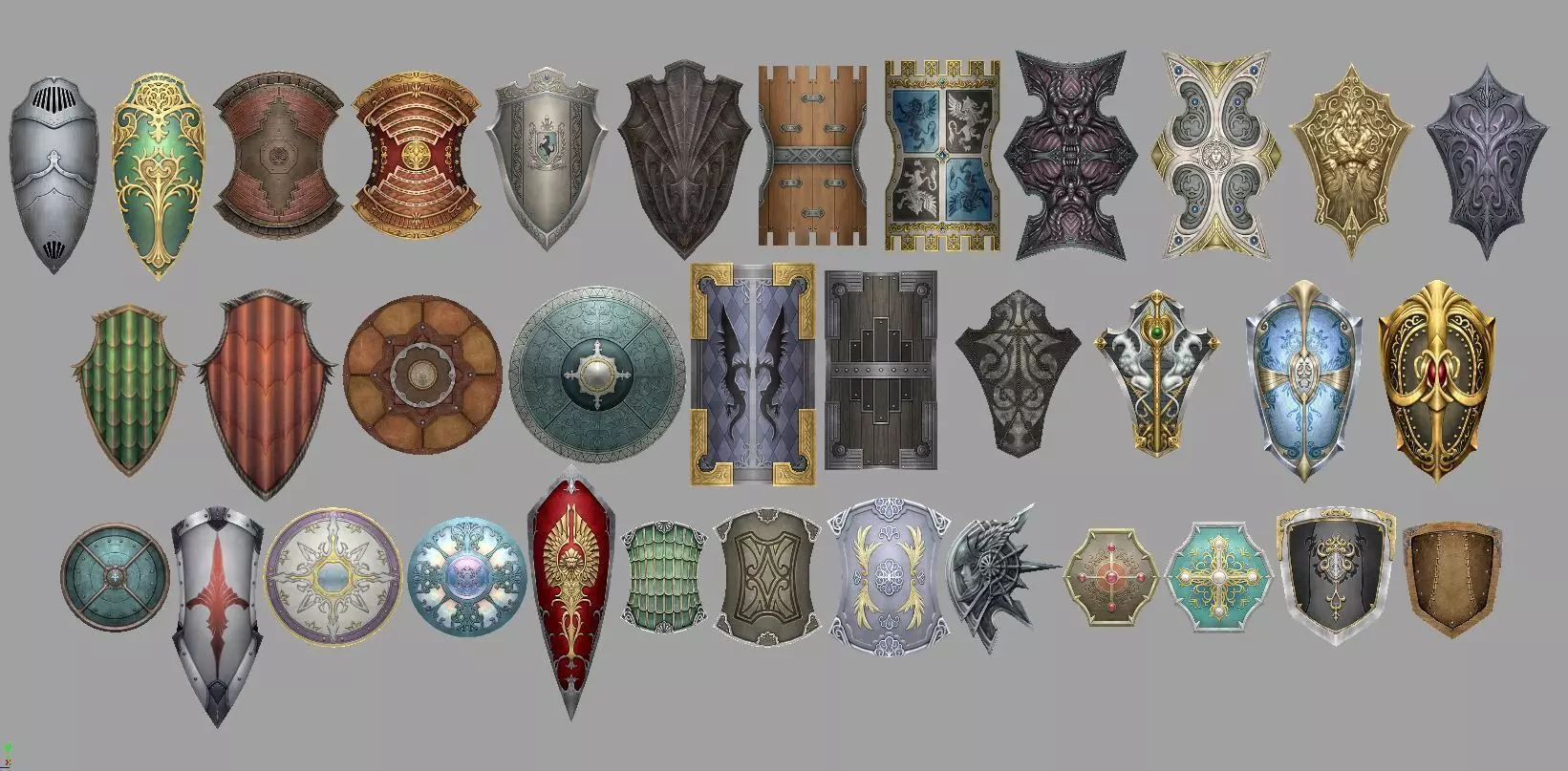 shield shields from legend of zelda Low-poly 3D model_0