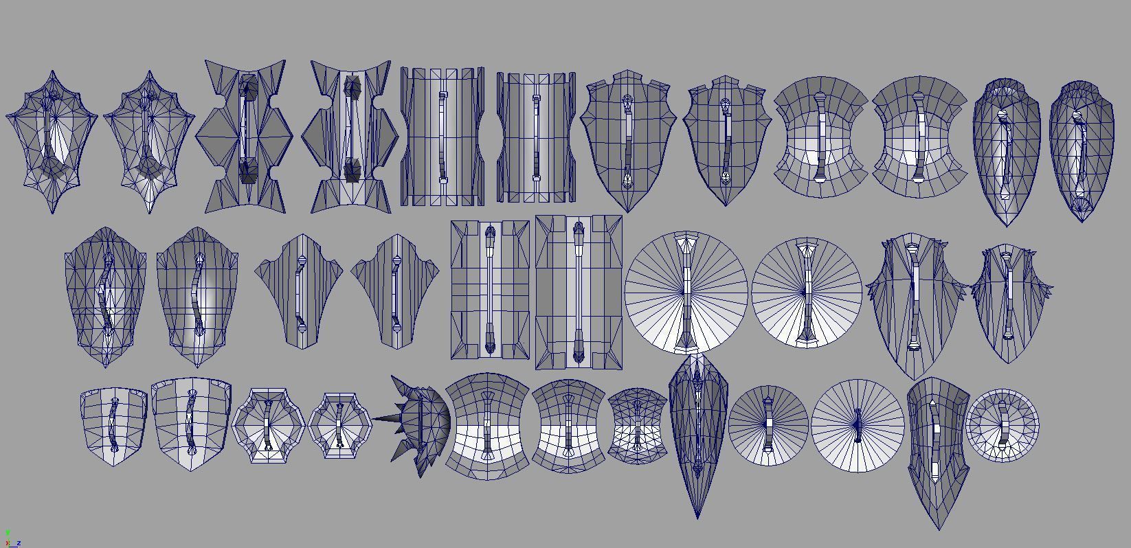 shield shields from legend of zelda Low-poly 3D model_3