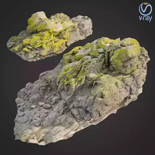 3d scanned rock cliff P