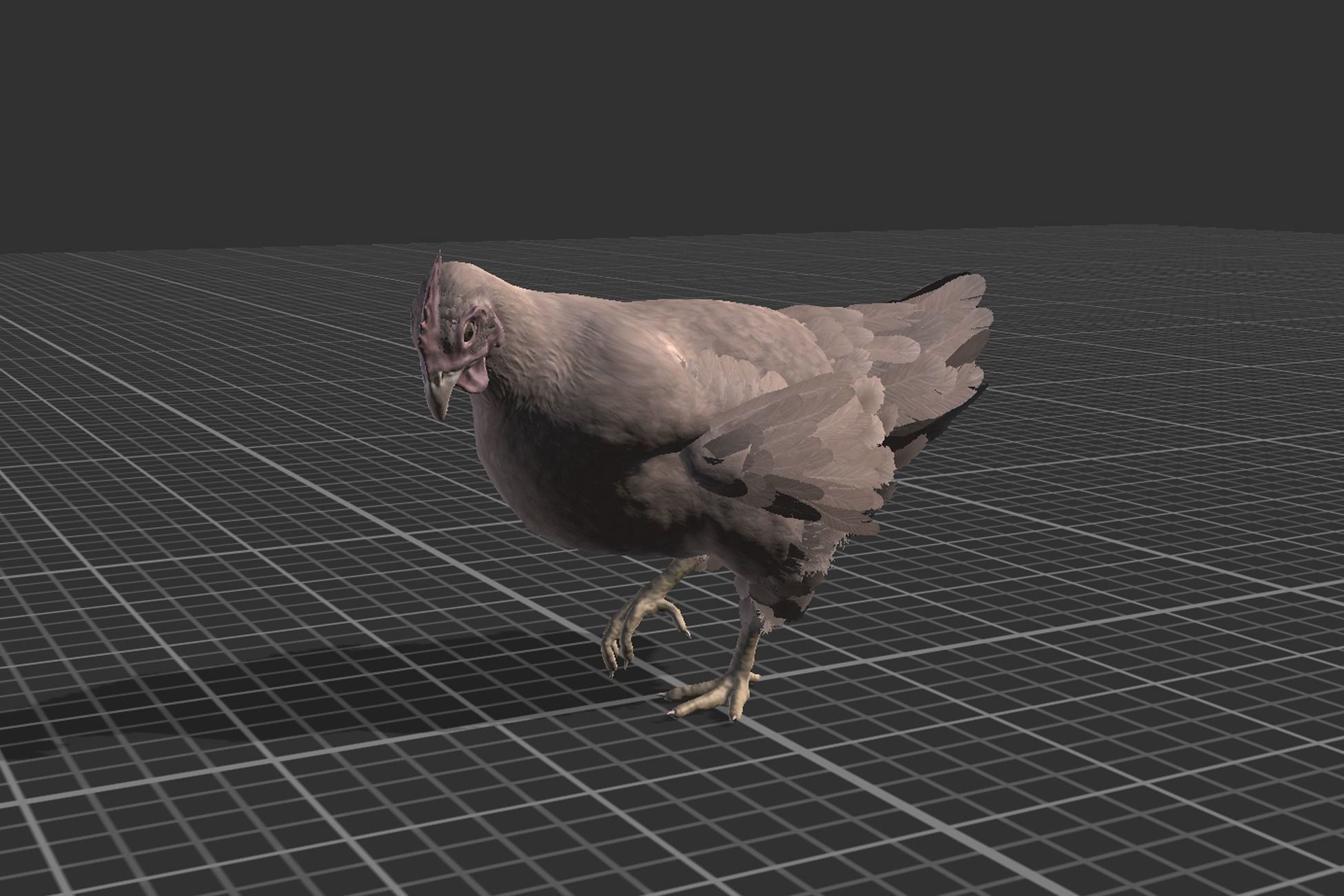 Pack of chickens Low-poly 3D model_17