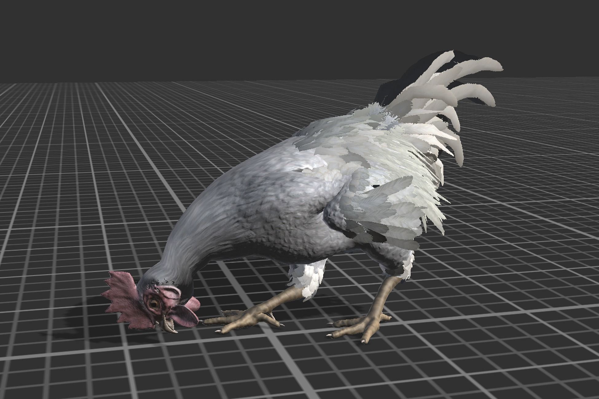 Pack of chickens Low-poly 3D model_19