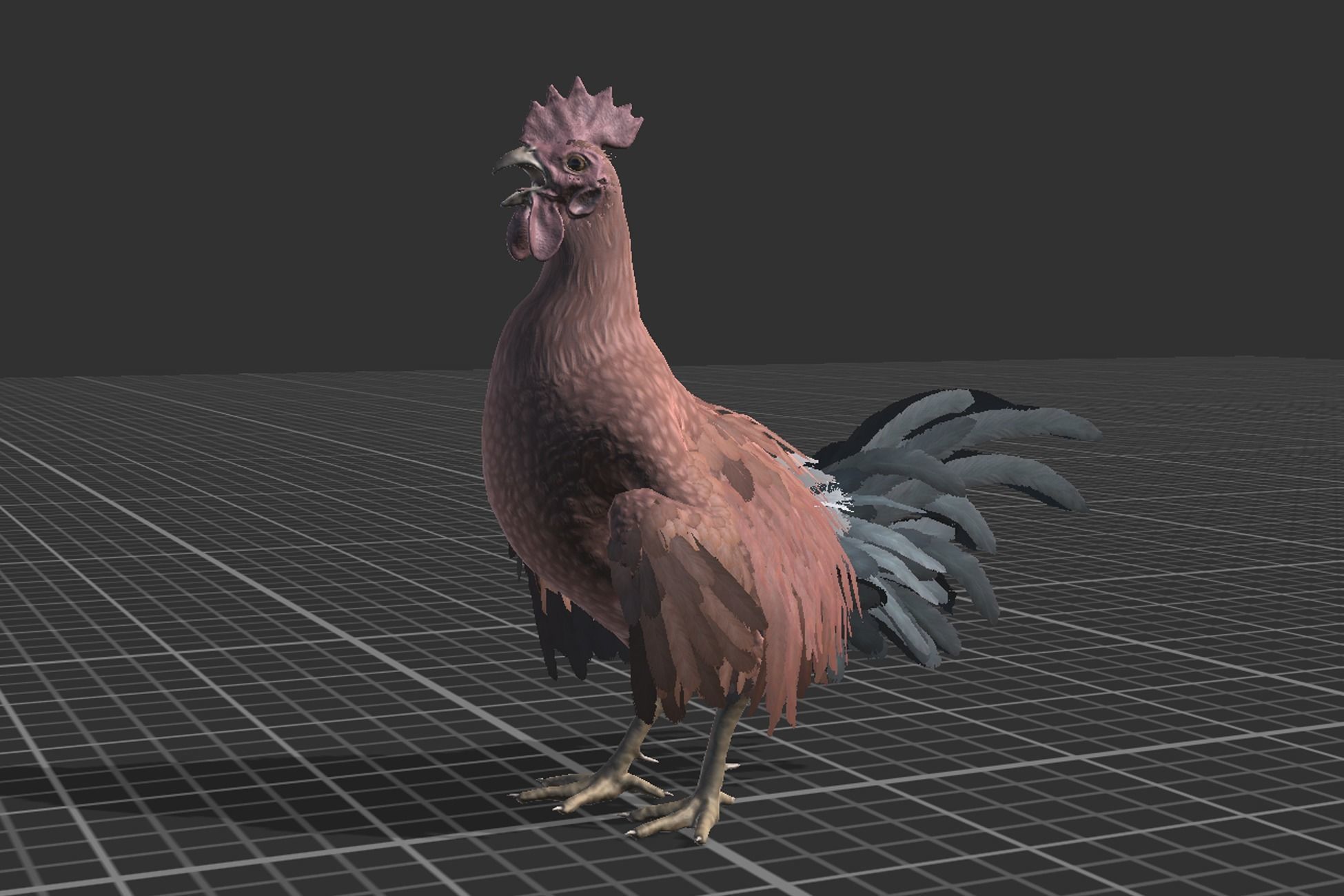 Pack of chickens Low-poly 3D model_16