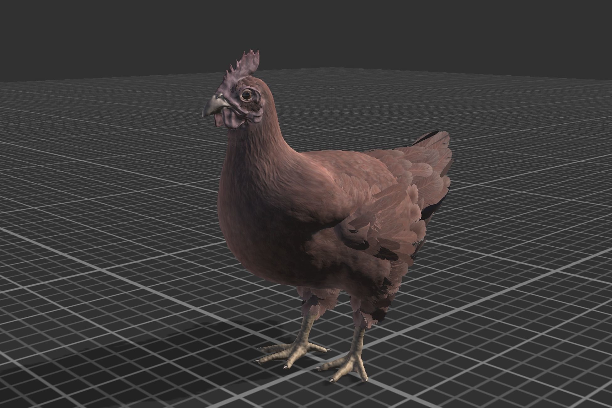 Pack of chickens Low-poly 3D model_8