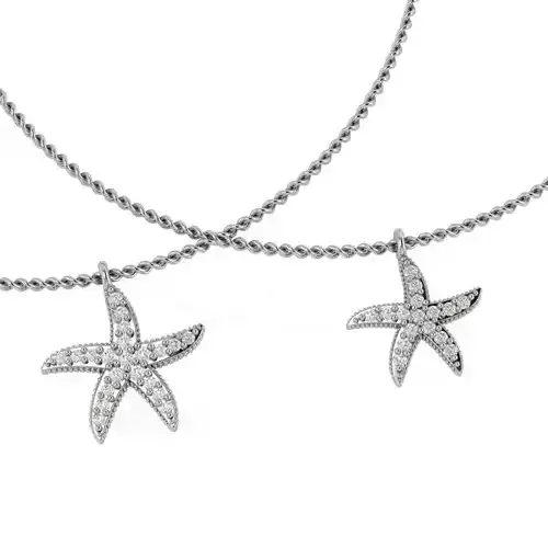 Sea star necklaces 3D print model