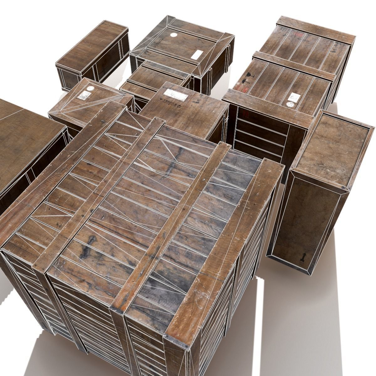 Transport crates Pack1 PBR Low-poly 3D model_27