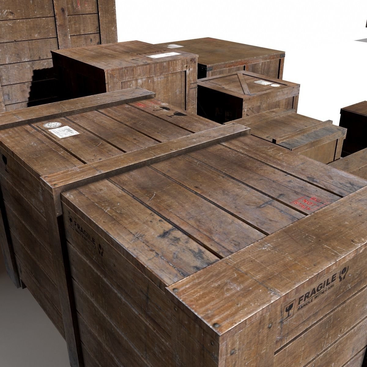 Transport crates Pack1 PBR Low-poly 3D model_24