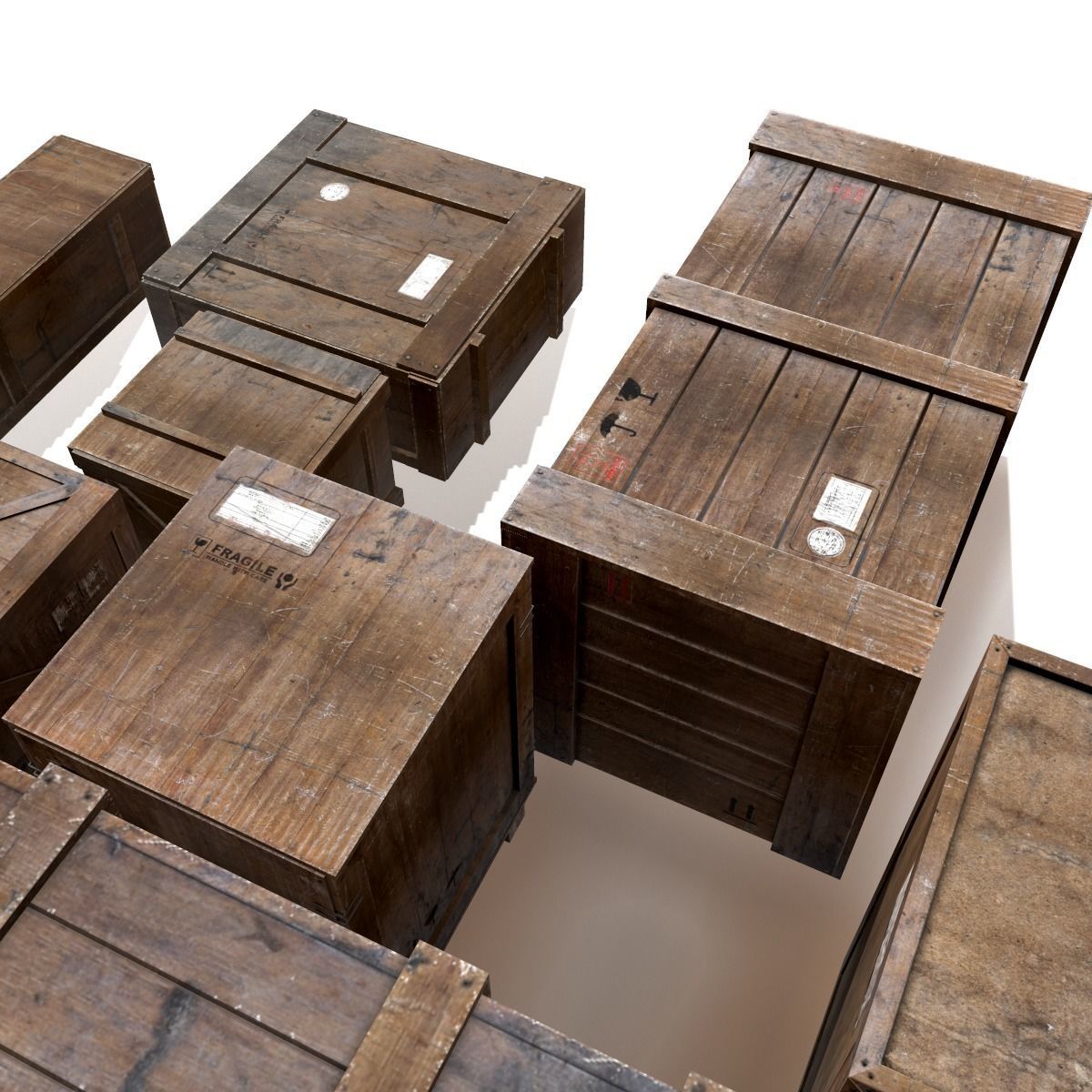 Transport crates Pack1 PBR Low-poly 3D model_23