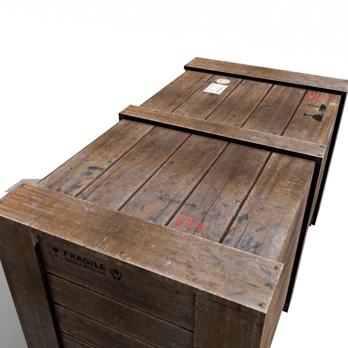 Transport crates Pack1 PBR Low-poly 3D model_2