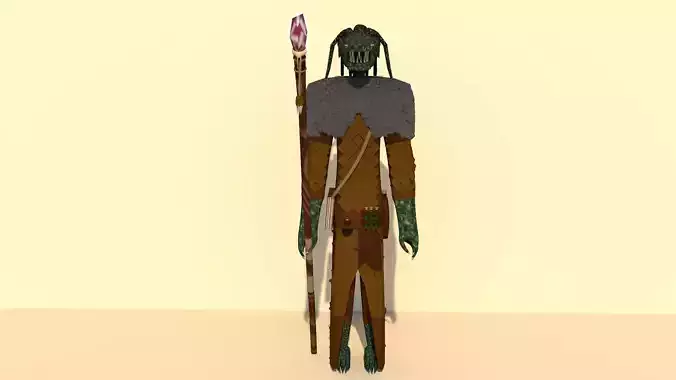 Dragon Born Chall Adam Low-poly 3D model