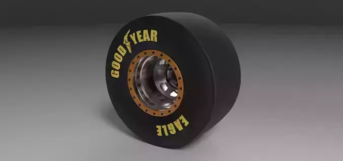 Rear wheel from Top fuel dragster