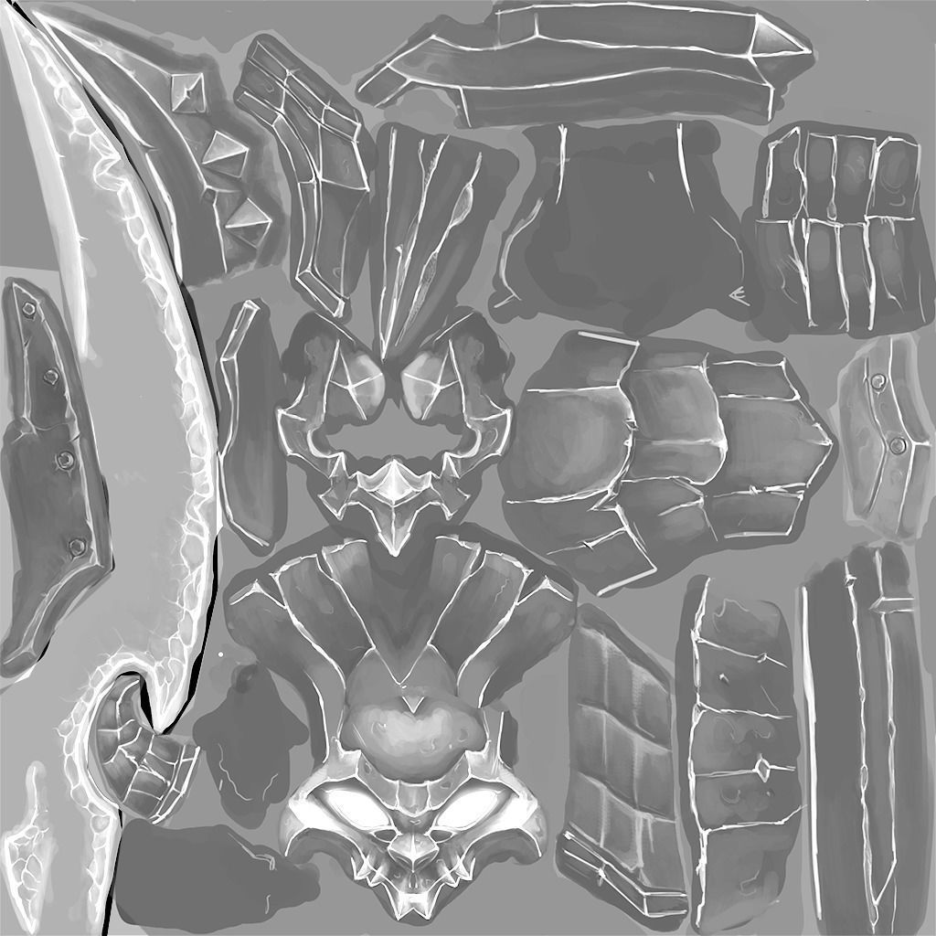 Game sword  Low-poly 3D model_3