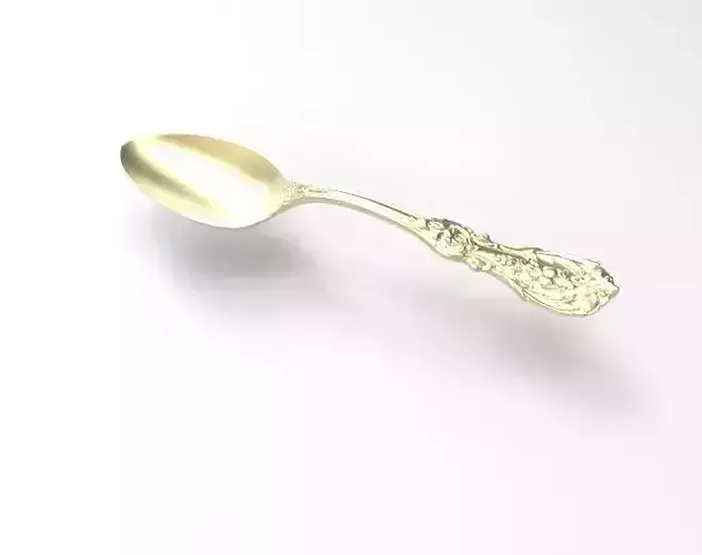 kitchen gold spoon Free 3D model