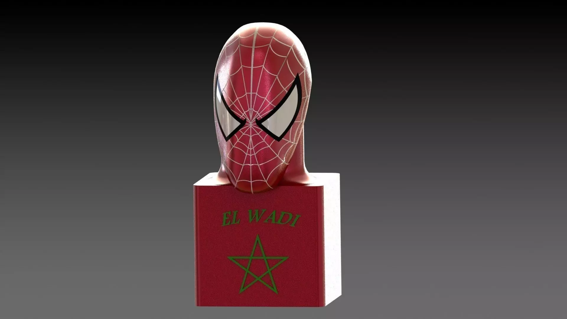 Spiderman spider - man statue with star Free 3D model