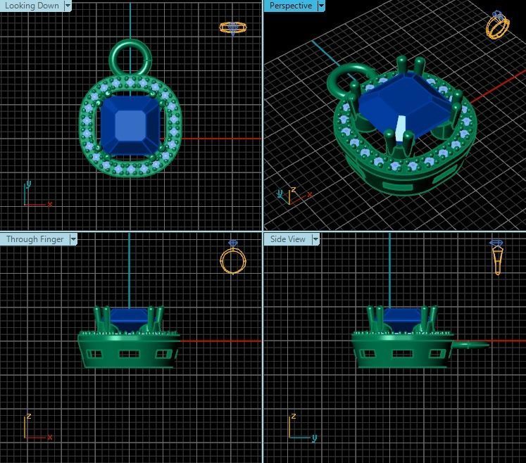Pendant T01230 3D print model_2