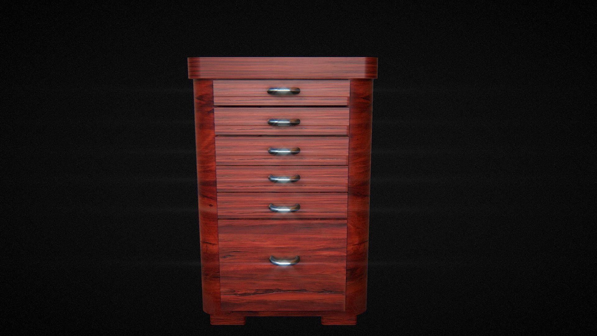 tall wooden dresser 3D model_5