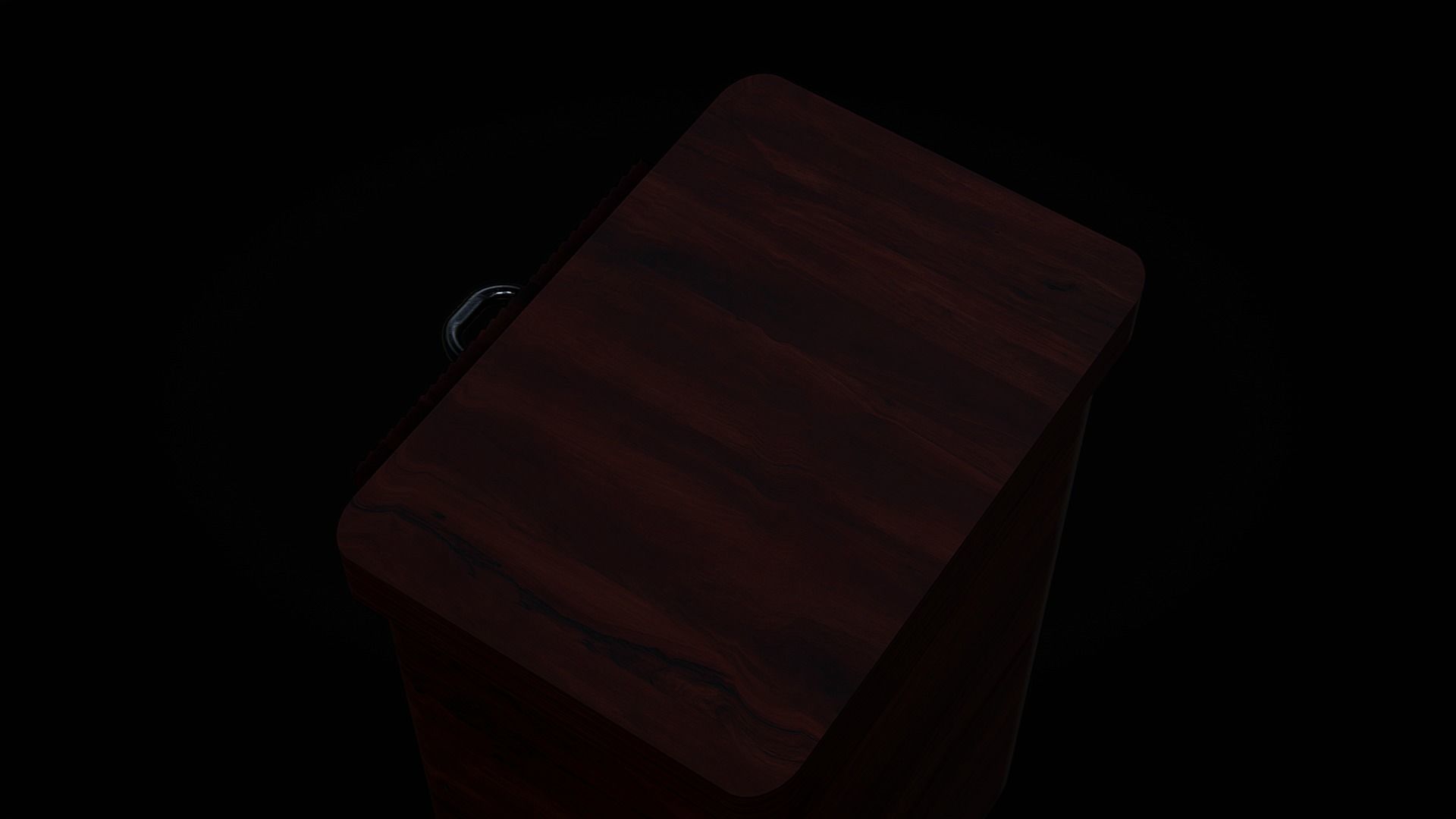 tall wooden dresser 3D model_1