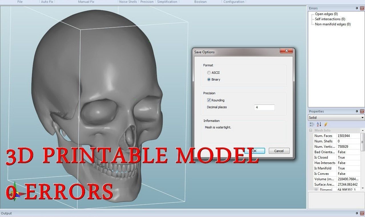Skull made of metal 3D model 3D printable | CGTrader