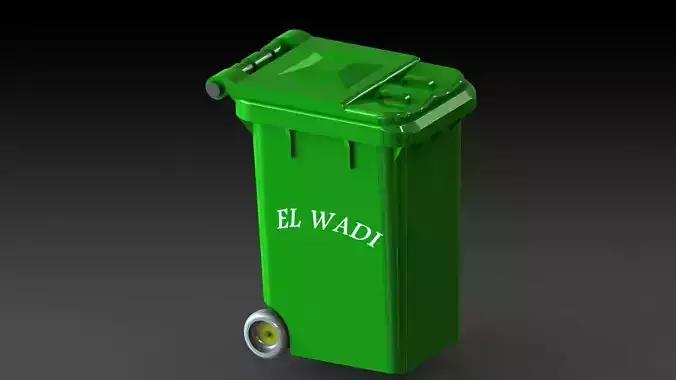 trash garbage can on wheels