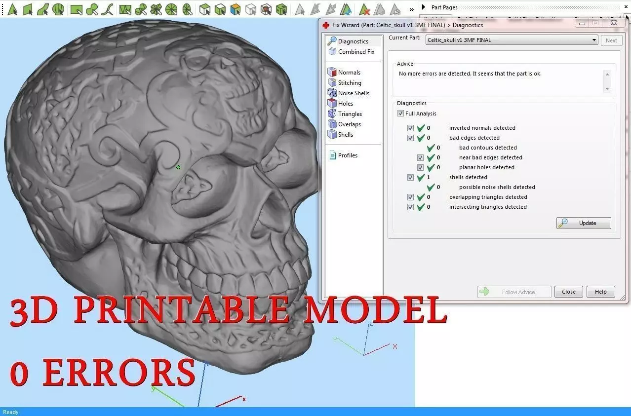 Celtic Skull 3D print model