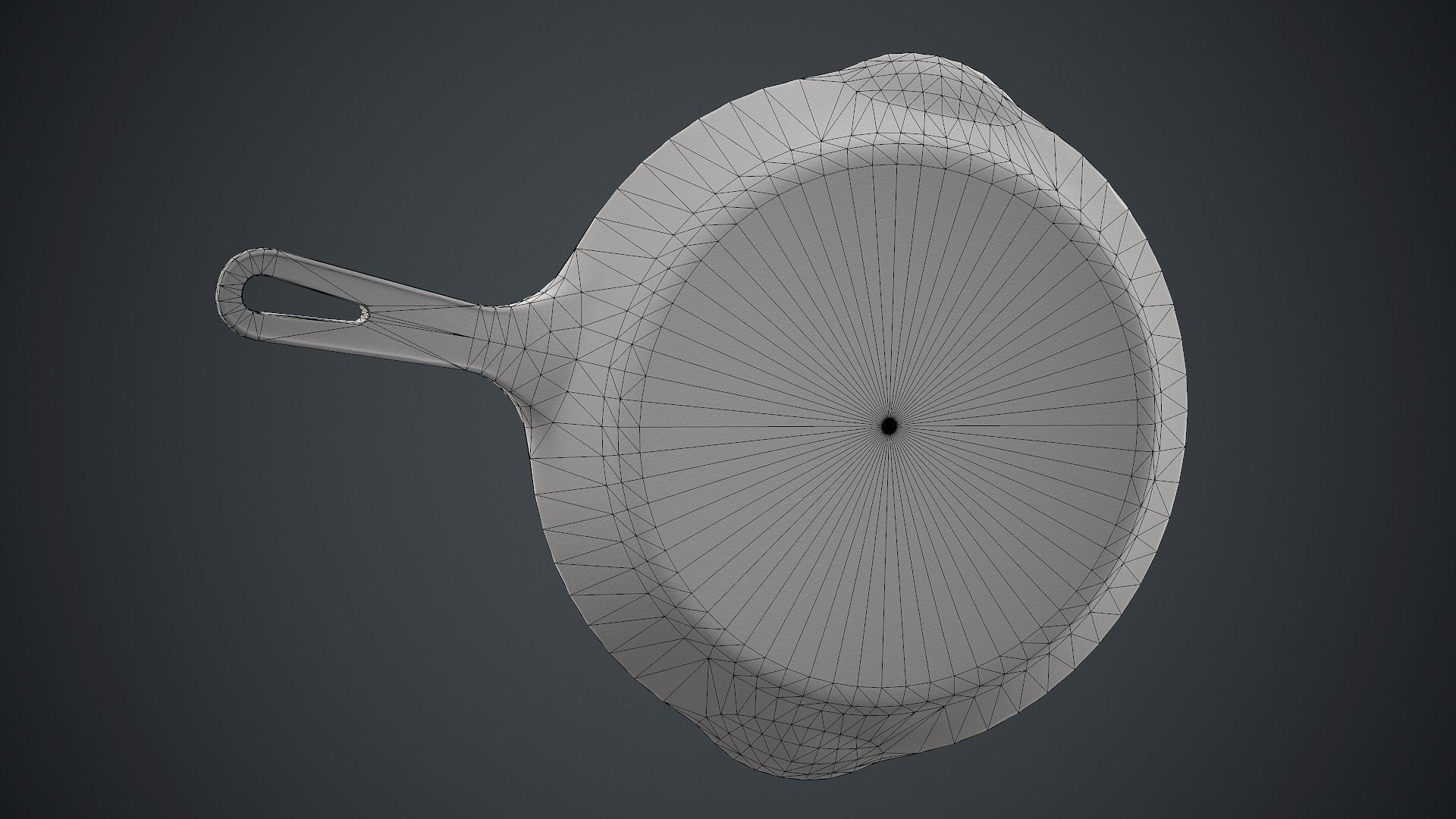 Cast Iron Frying Pan PBR Game Ready Low-poly 3D model_22