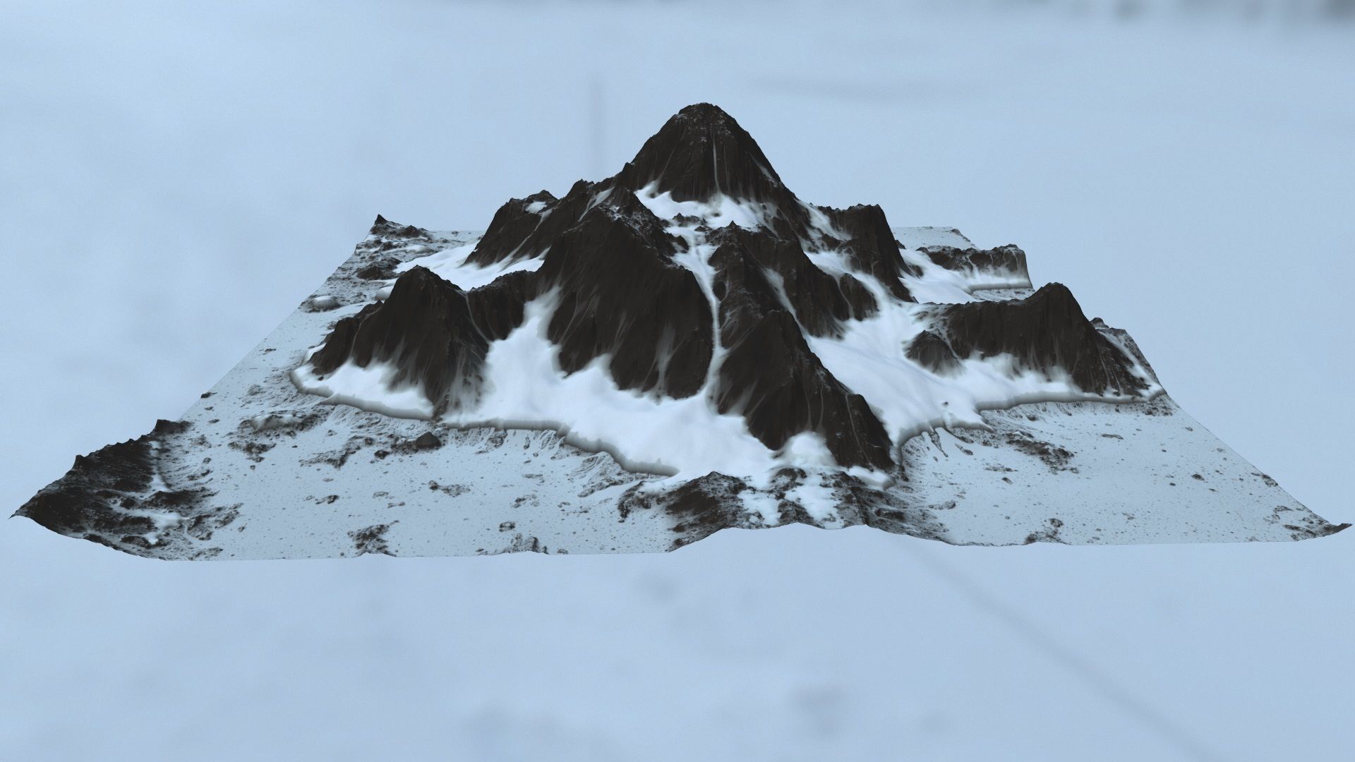 snow mountain   Low-poly 3D model_9