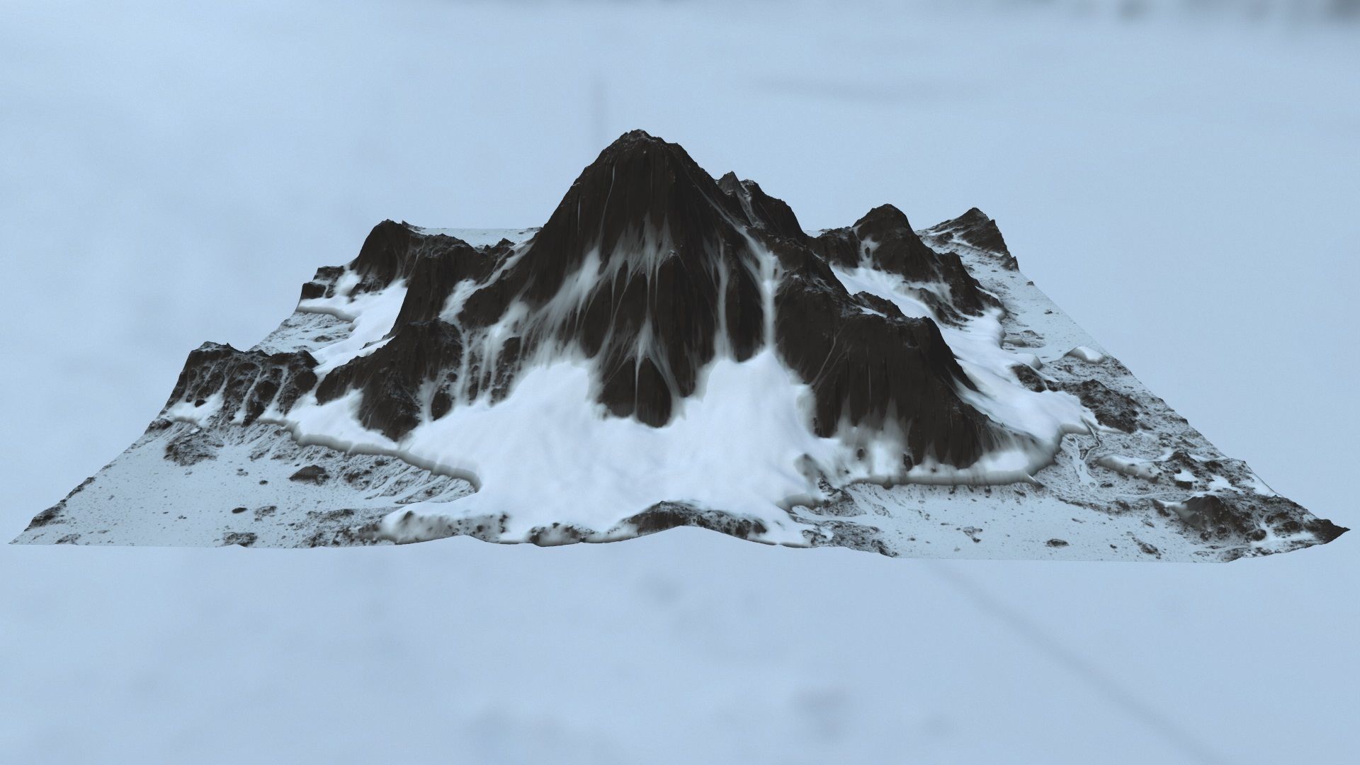 snow mountain   Low-poly 3D model_5