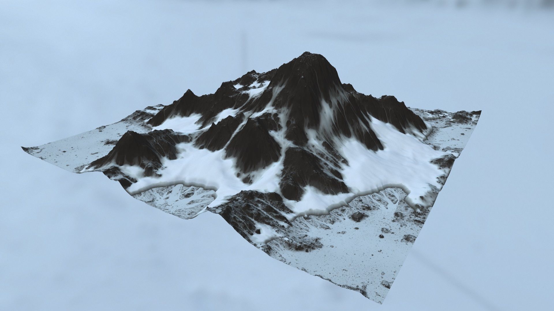 snow mountain   Low-poly 3D model_6