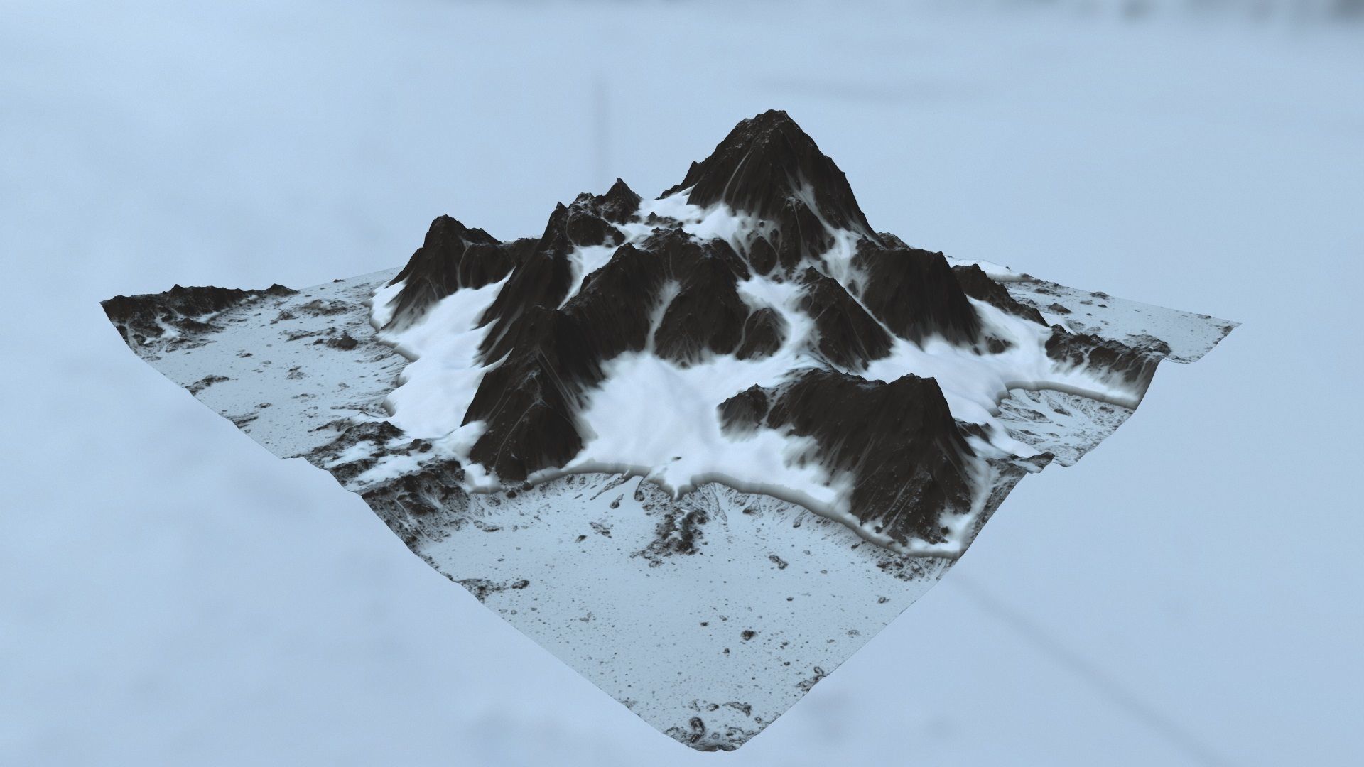 snow mountain   Low-poly 3D model_8
