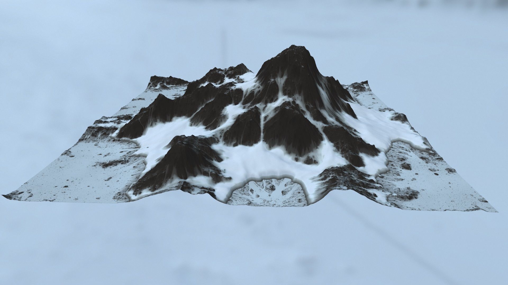 snow mountain   Low-poly 3D model_7