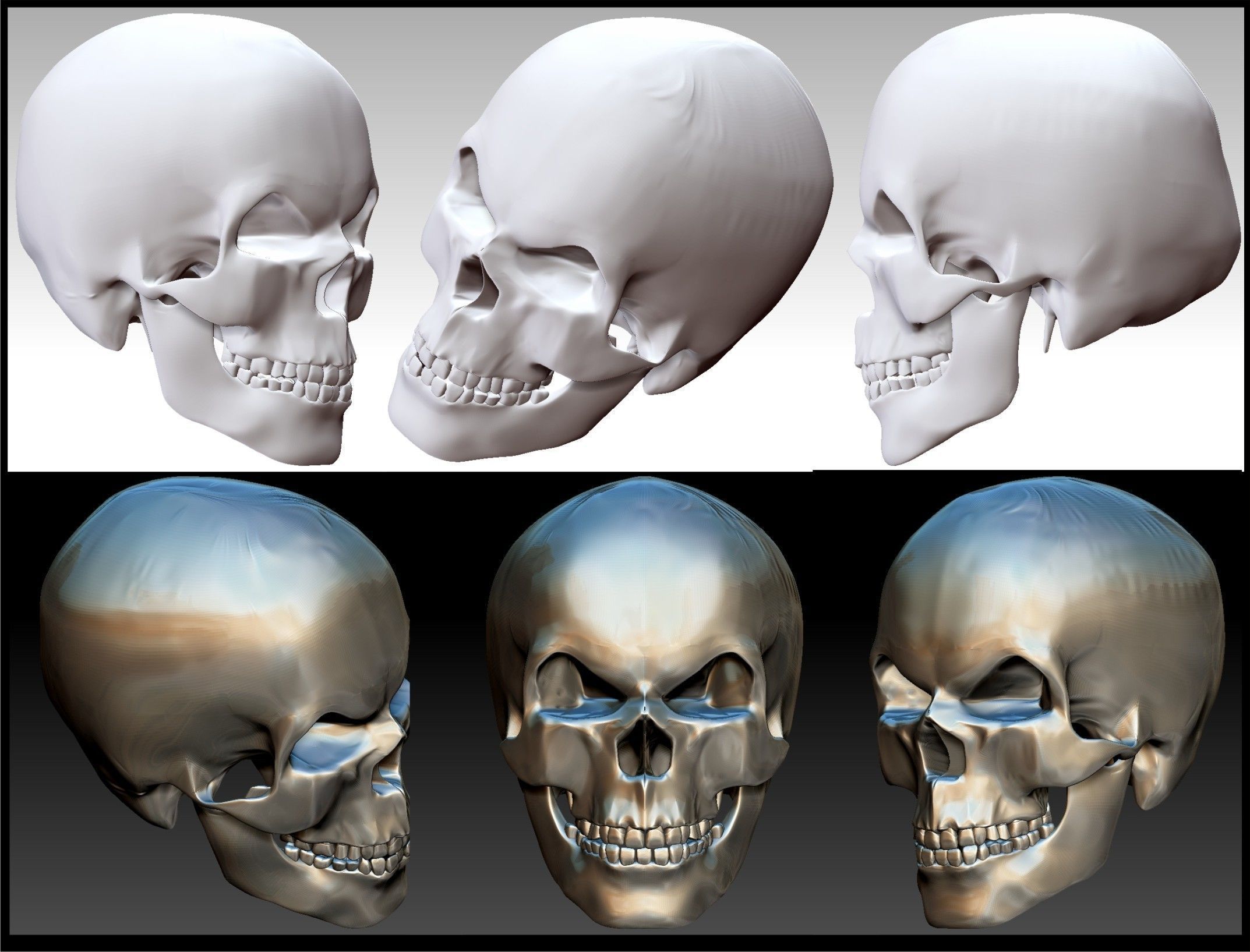 Mad Skull 3D print model_2
