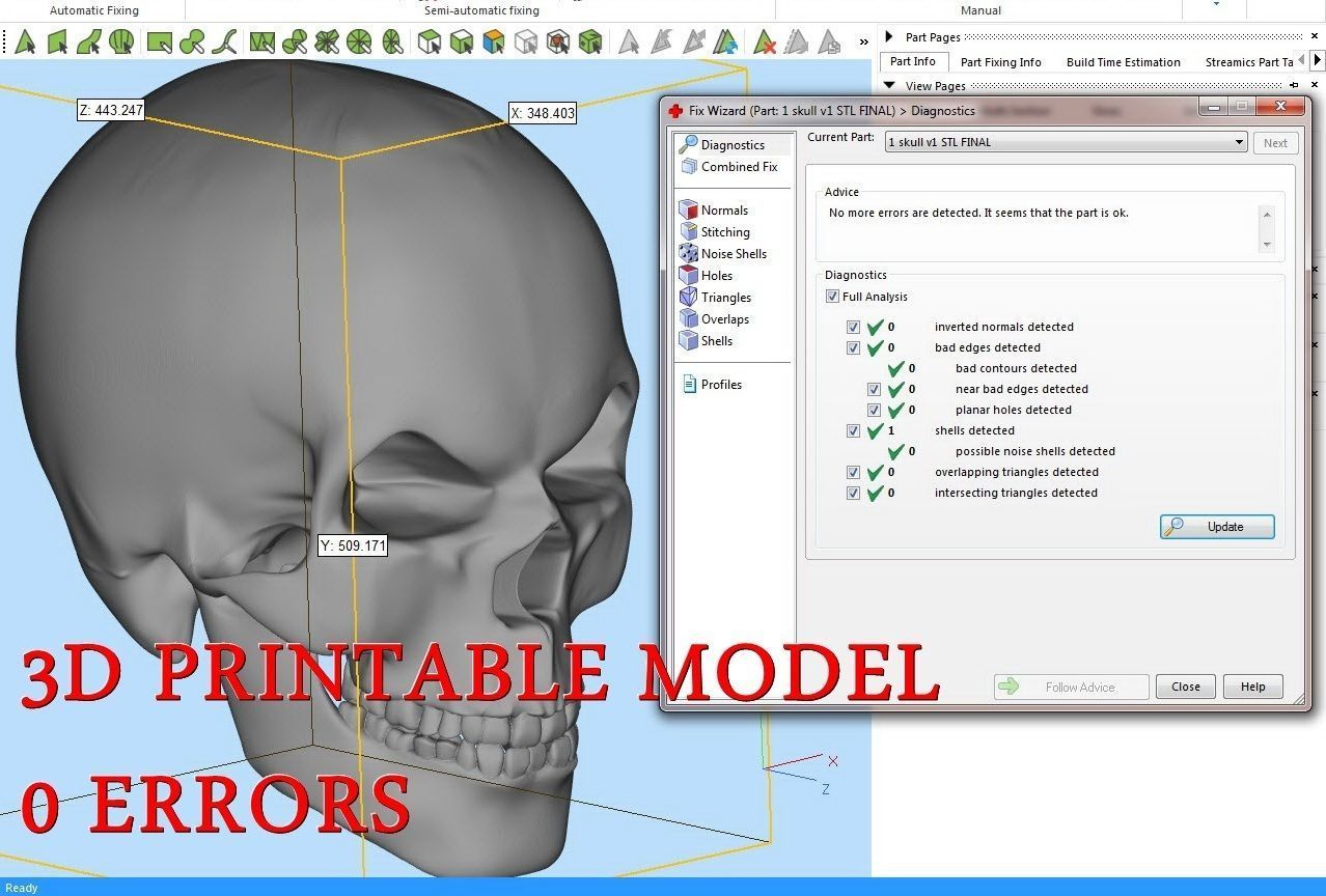 Mad Skull 3D print model