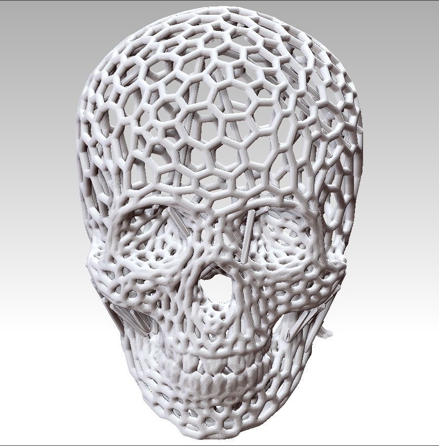 Hexagon Skull 3D print model_7