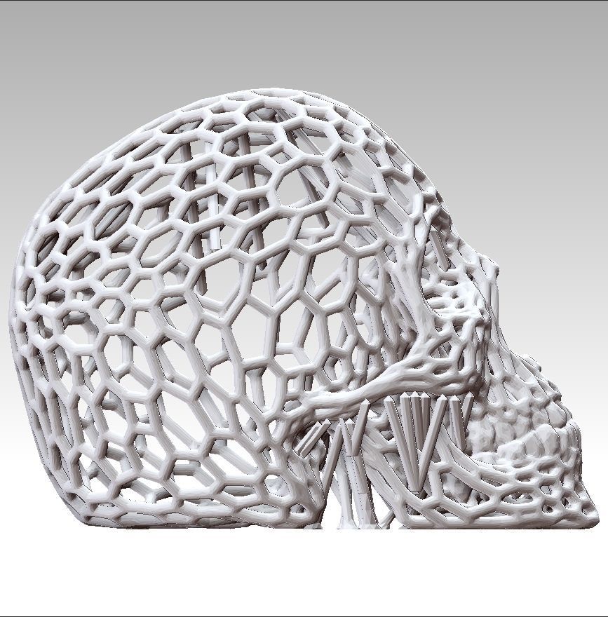 Hexagon Skull 3D print model_8