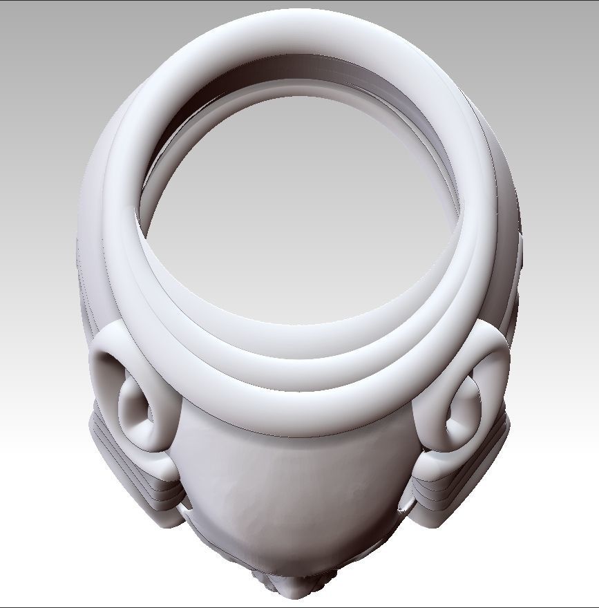 Skull ring 3D print model_9