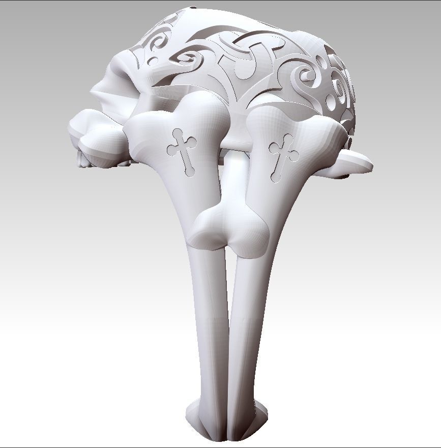 Skull ring 3D print model_12