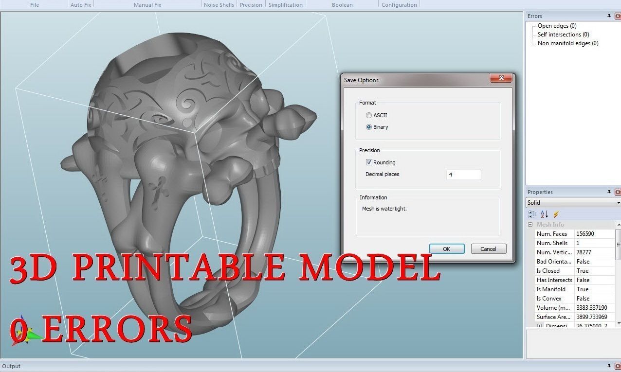 Skull ring 3D print model_1