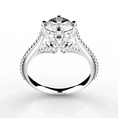 JEWELRY ENGAGEMENT BEAD RING FOR DOWNLOAD AND PRINT- IC7-B 3D 3D print model