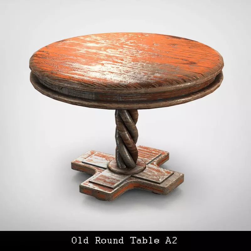 3D model Old Round Table A2 VR / AR / low-poly | CGTrader